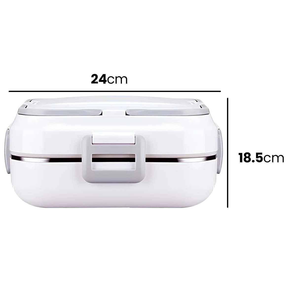 Chauffe-Repas Électrique Portable 1,5 L avec Plateau Inox Compartimenté-4