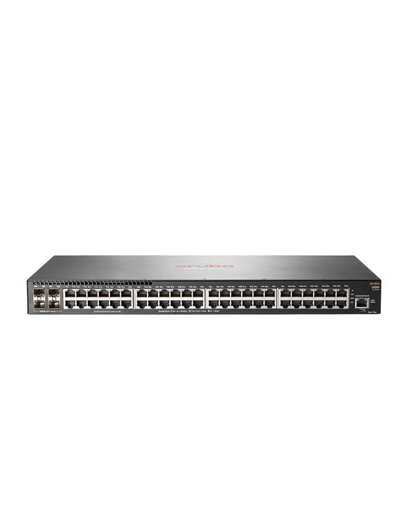 HPE Aruba Networking Aruba 2930F 48G 4SFP+, Géré, L3, Gigabit Ethernet (10/100/1000), Full duplex, Grille de montage, 1U-0