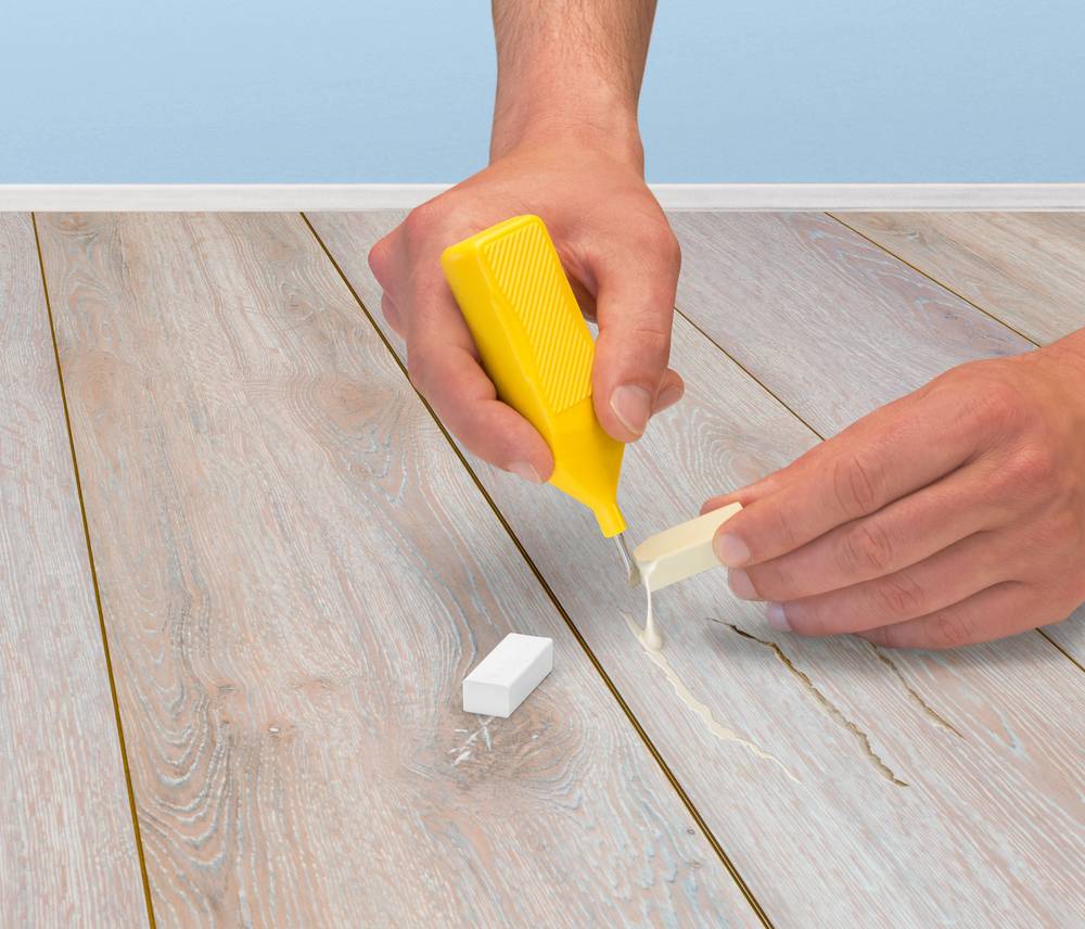 Edding 8902 4-8902-1-4049 Kit de cire de réparation parquet blanc-2