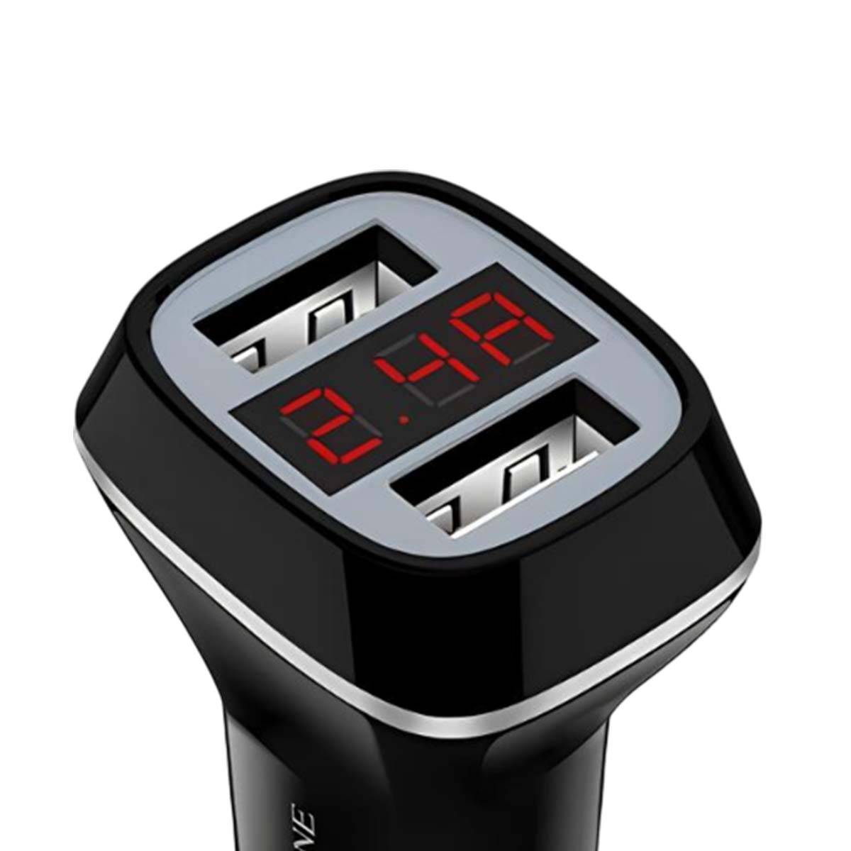 Chargeur Voiture 2 USB avec Affichage LCD Charge Rapide-1