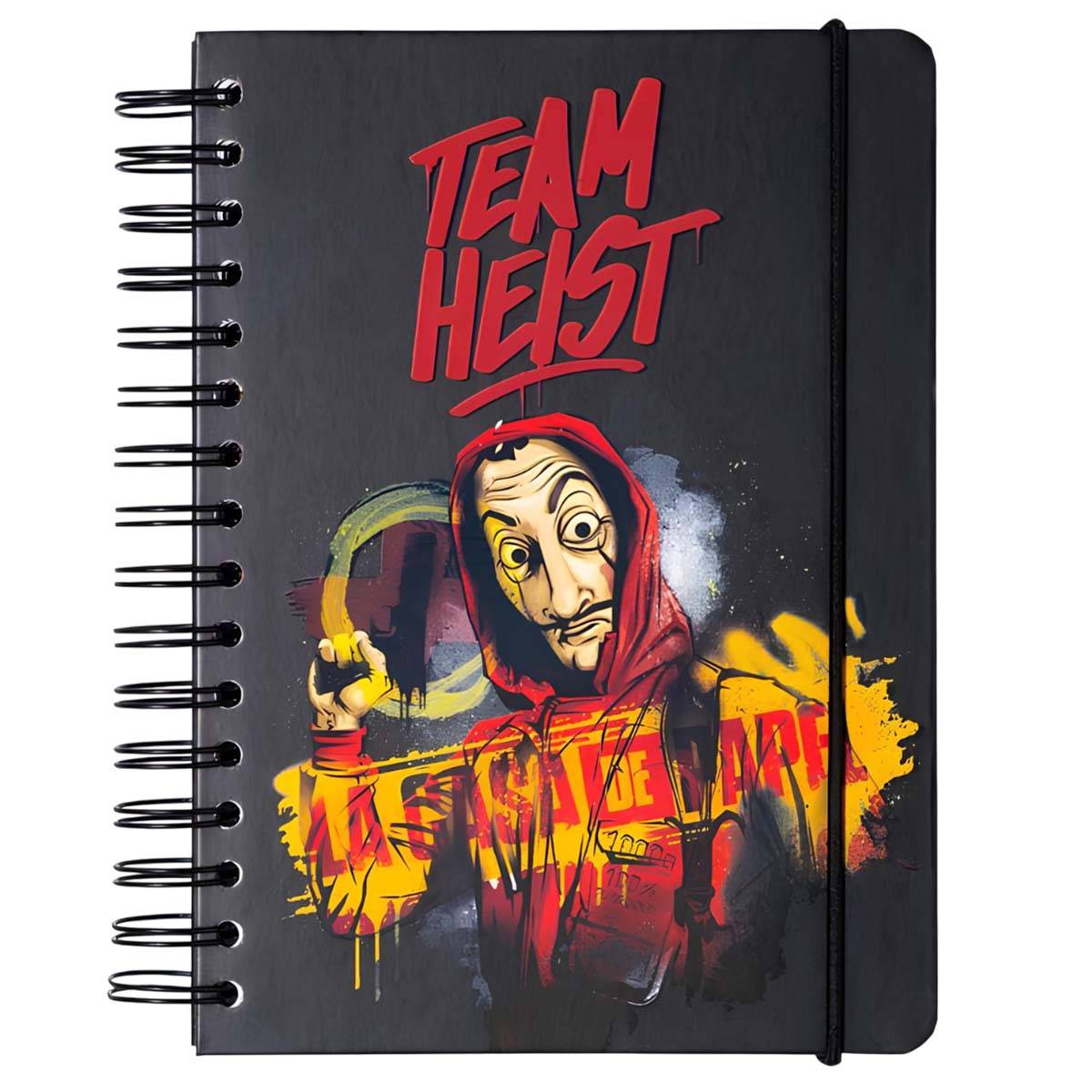Carnet de Notes A5 Modèle Team Heist La Casa de Papel Couverture Rigide-0