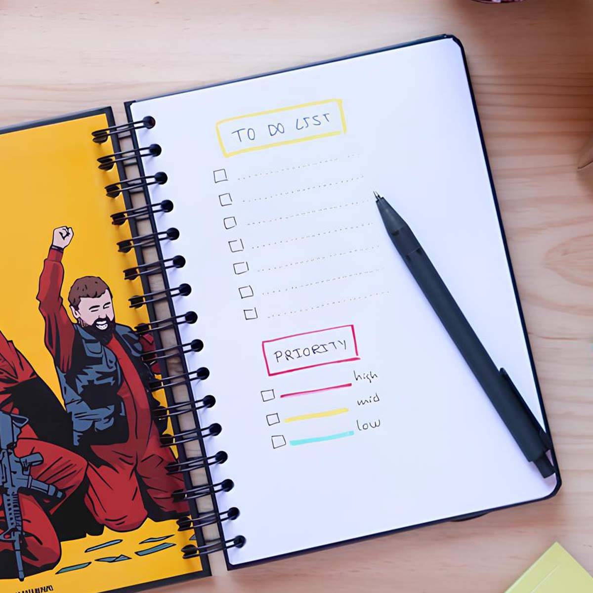 Carnet de Notes A5 Modèle Team Heist La Casa de Papel Couverture Rigide-3