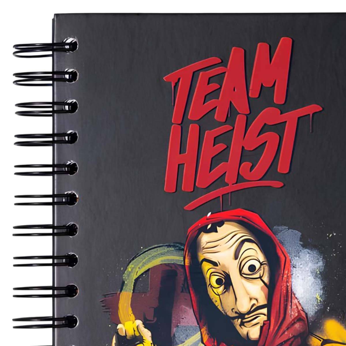 Carnet de Notes A5 Modèle Team Heist La Casa de Papel Couverture Rigide-4