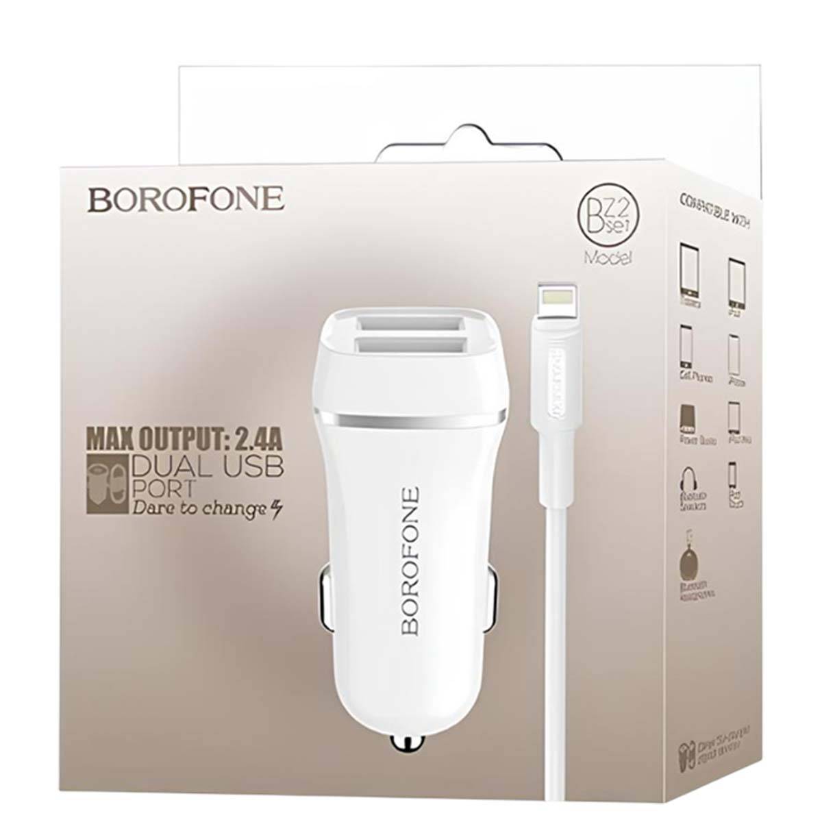 Chargeur Voiture avec 2 ports USB-A + Câble Lightning Charge Rapide-4