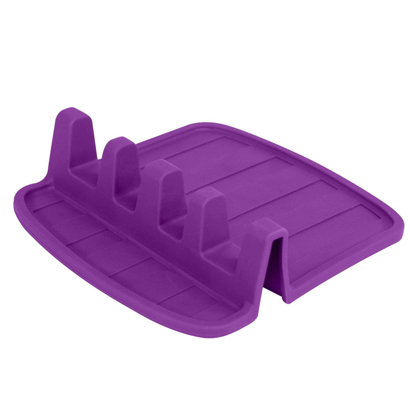Porte-cuillère Compact en Silicone Antidérapant 15x14cm-3
