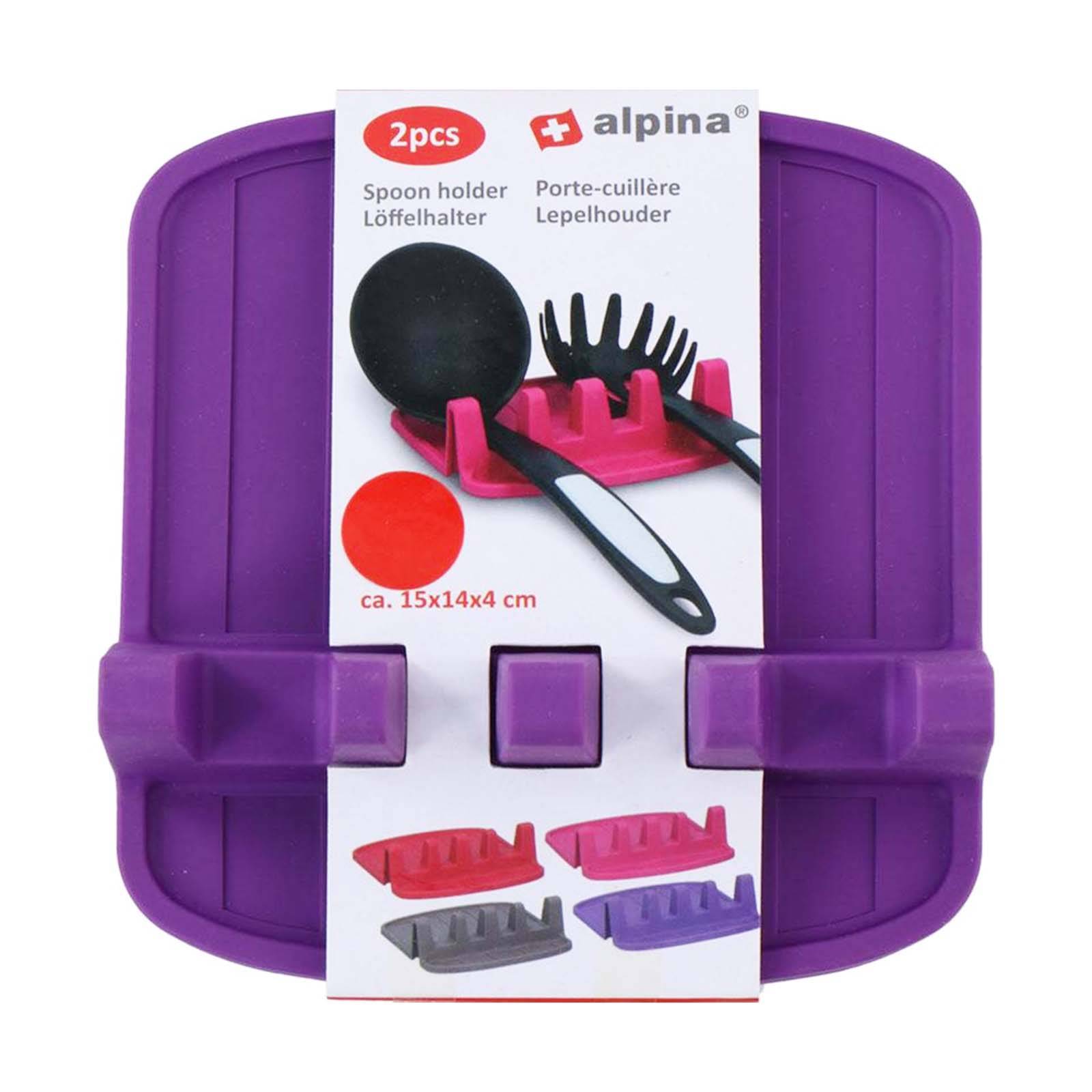 Porte-cuillère Compact en Silicone Antidérapant 15x14cm-4