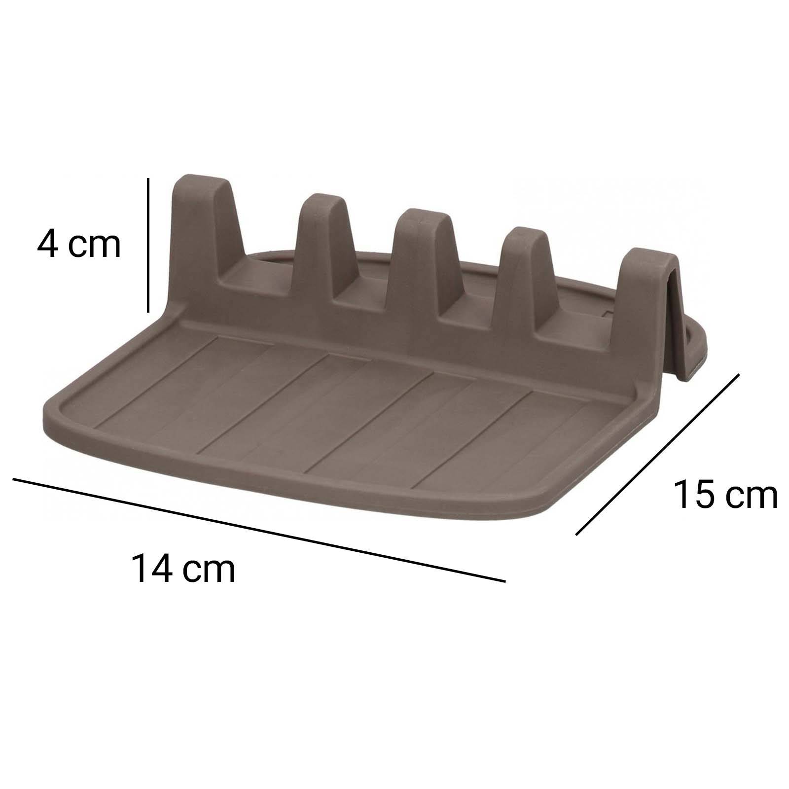 Porte-cuillère Compact en Silicone Antidérapant 15x14cm-1