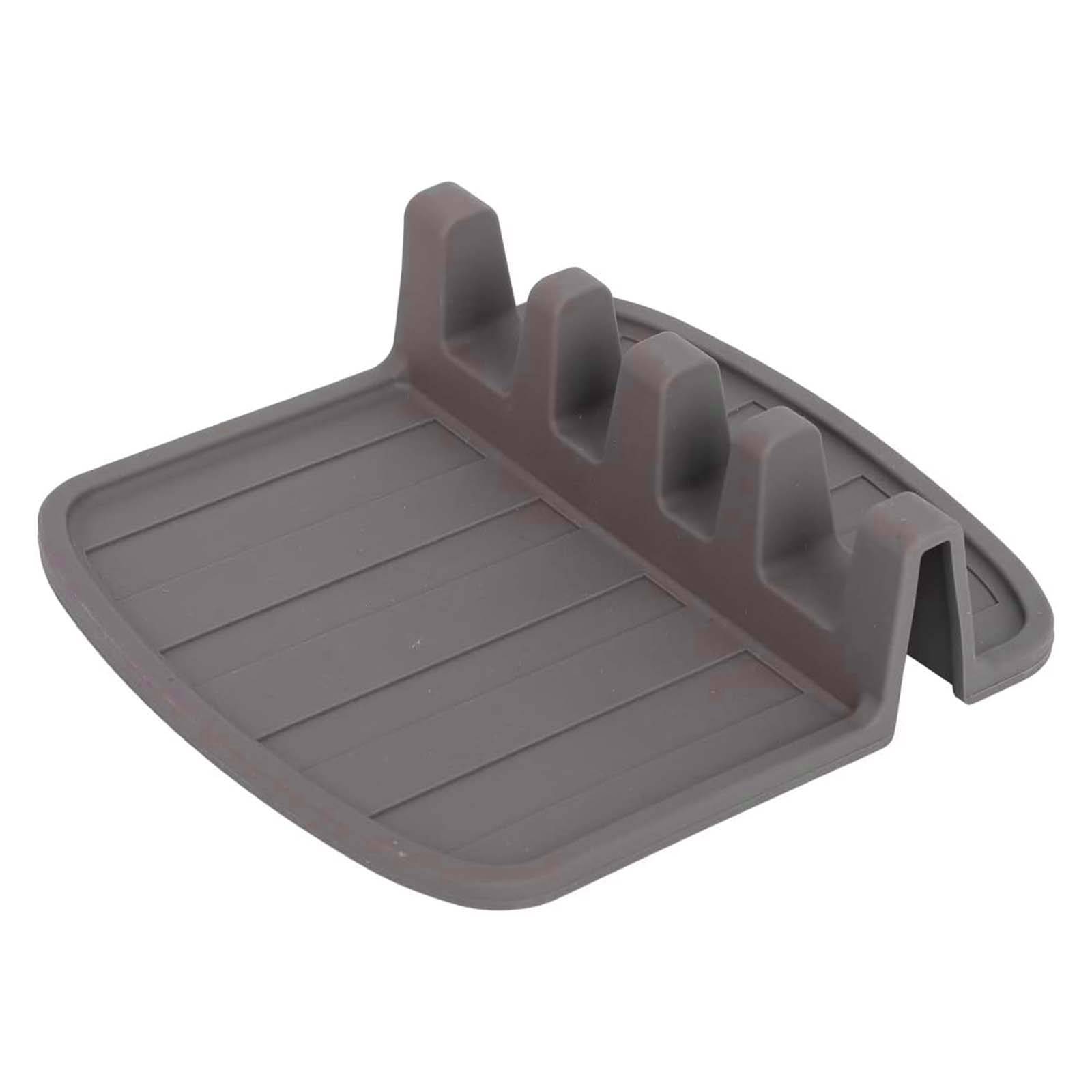 Porte-cuillère Compact en Silicone Antidérapant 15x14cm-3