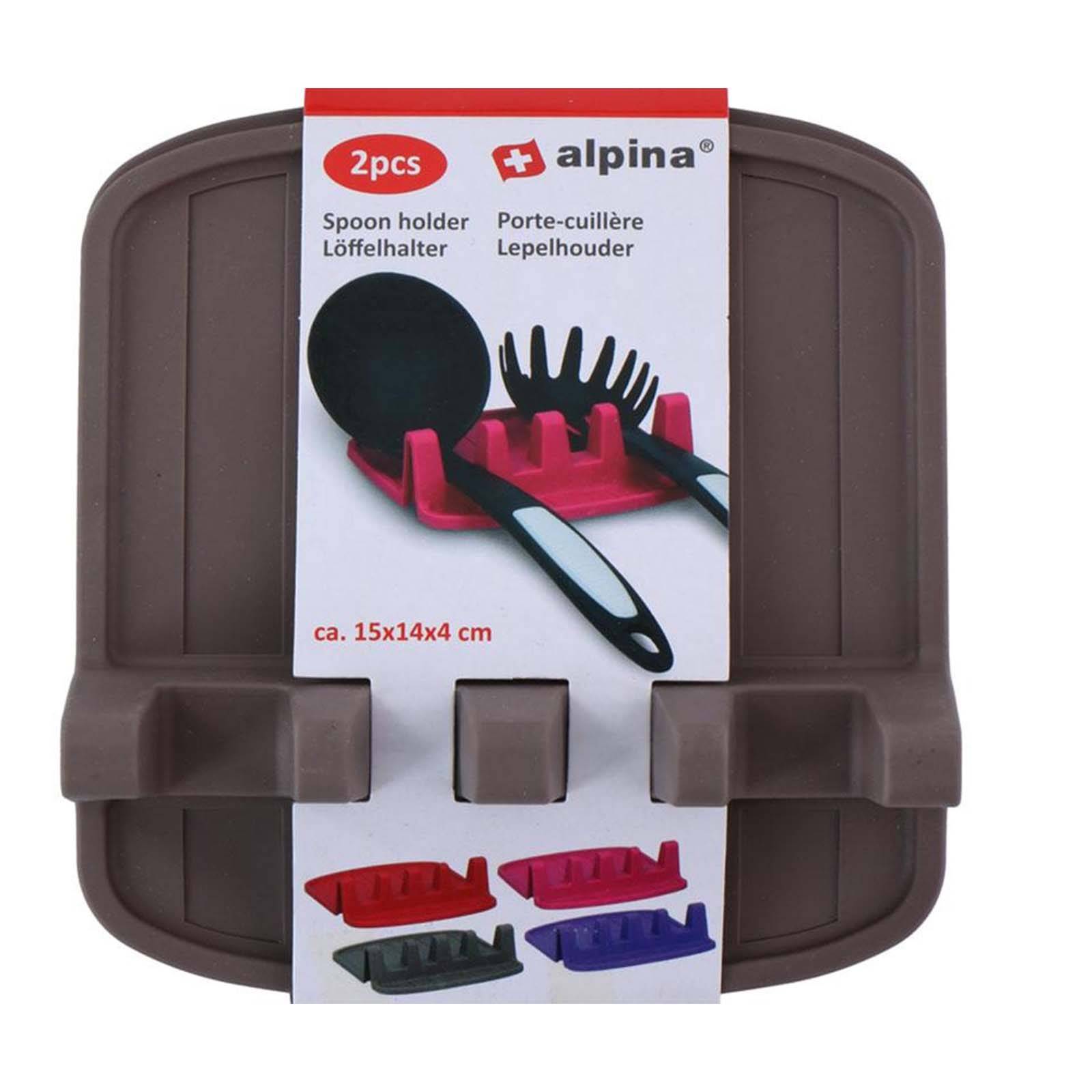 Porte-cuillère Compact en Silicone Antidérapant 15x14cm-4