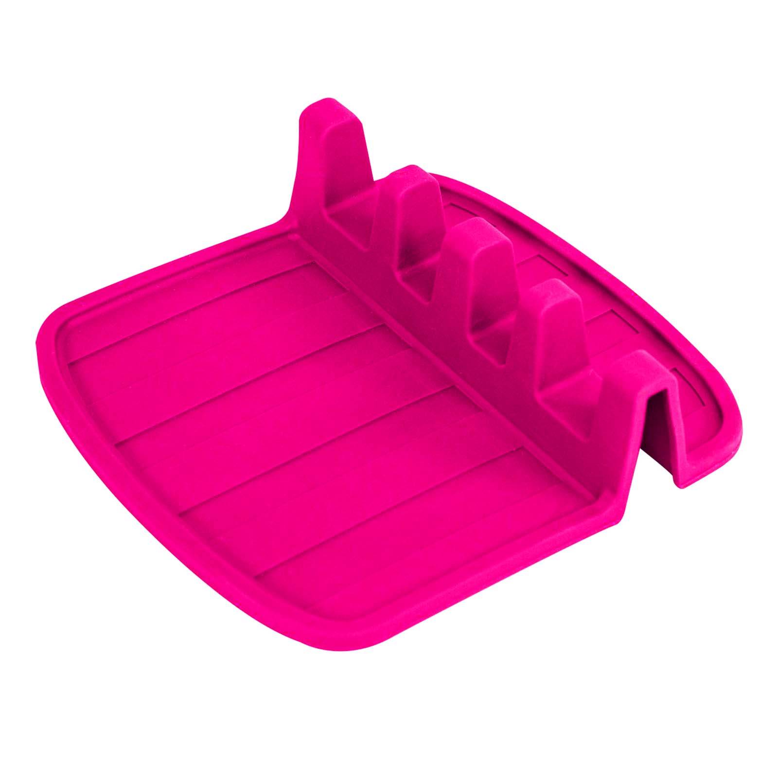 Porte-cuillère Compact en Silicone Antidérapant 15x14cm-1