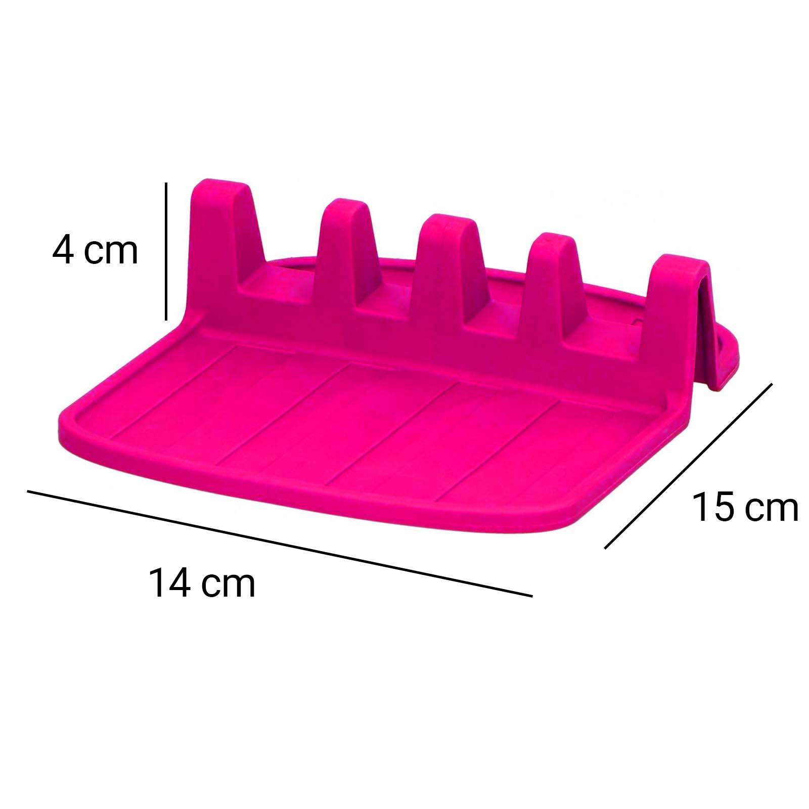 Porte-cuillère Compact en Silicone Antidérapant 15x14cm-2