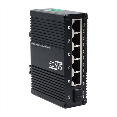 Exsys EX-62030MPoE-SFP EXSYS EX-62030MPoE-SFP-5+1 Port Industri Switch réseau-0