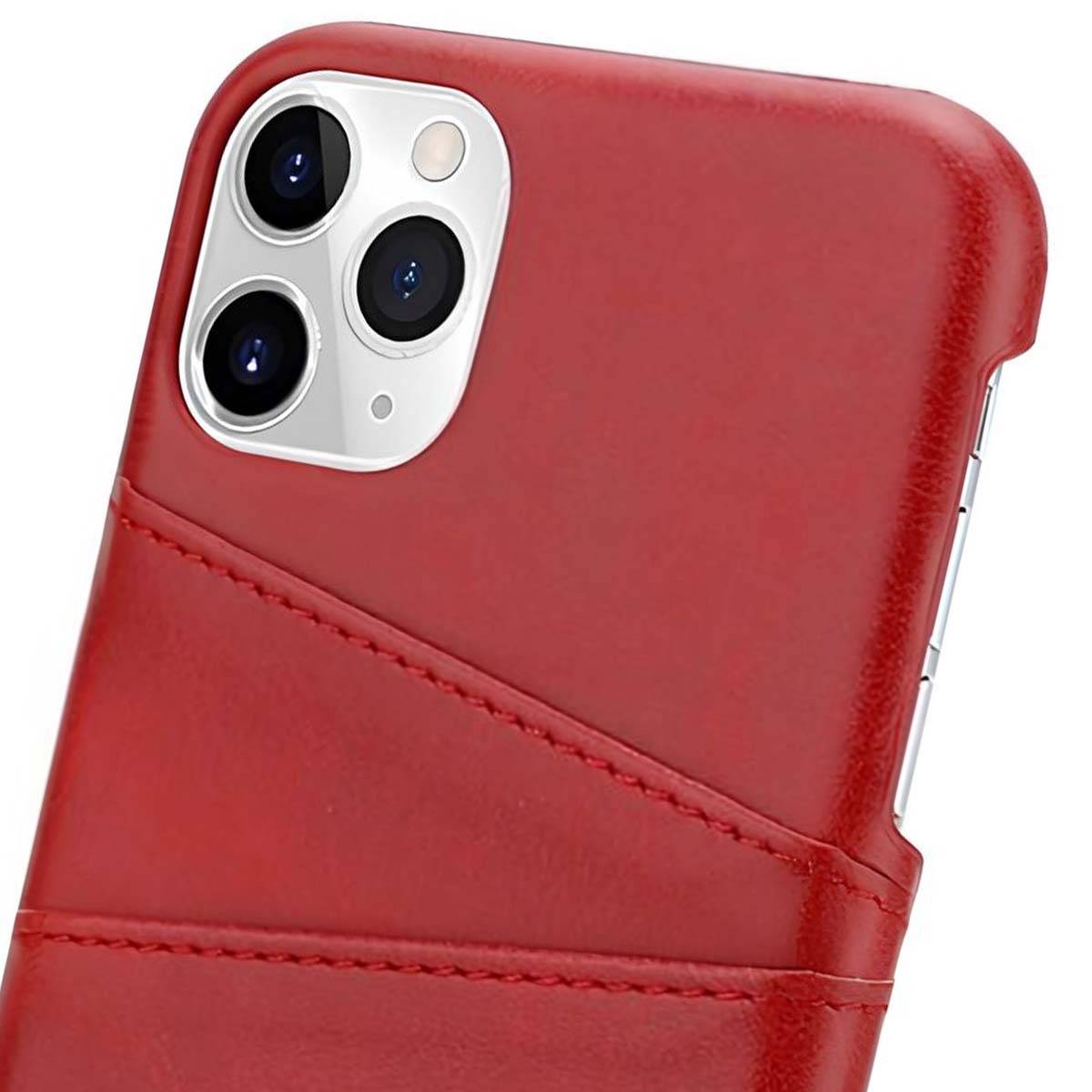 Coque Pour iPhone 11 Pro avec 2 Porte-Cartes Compatible Qi en Cuir écologique-2