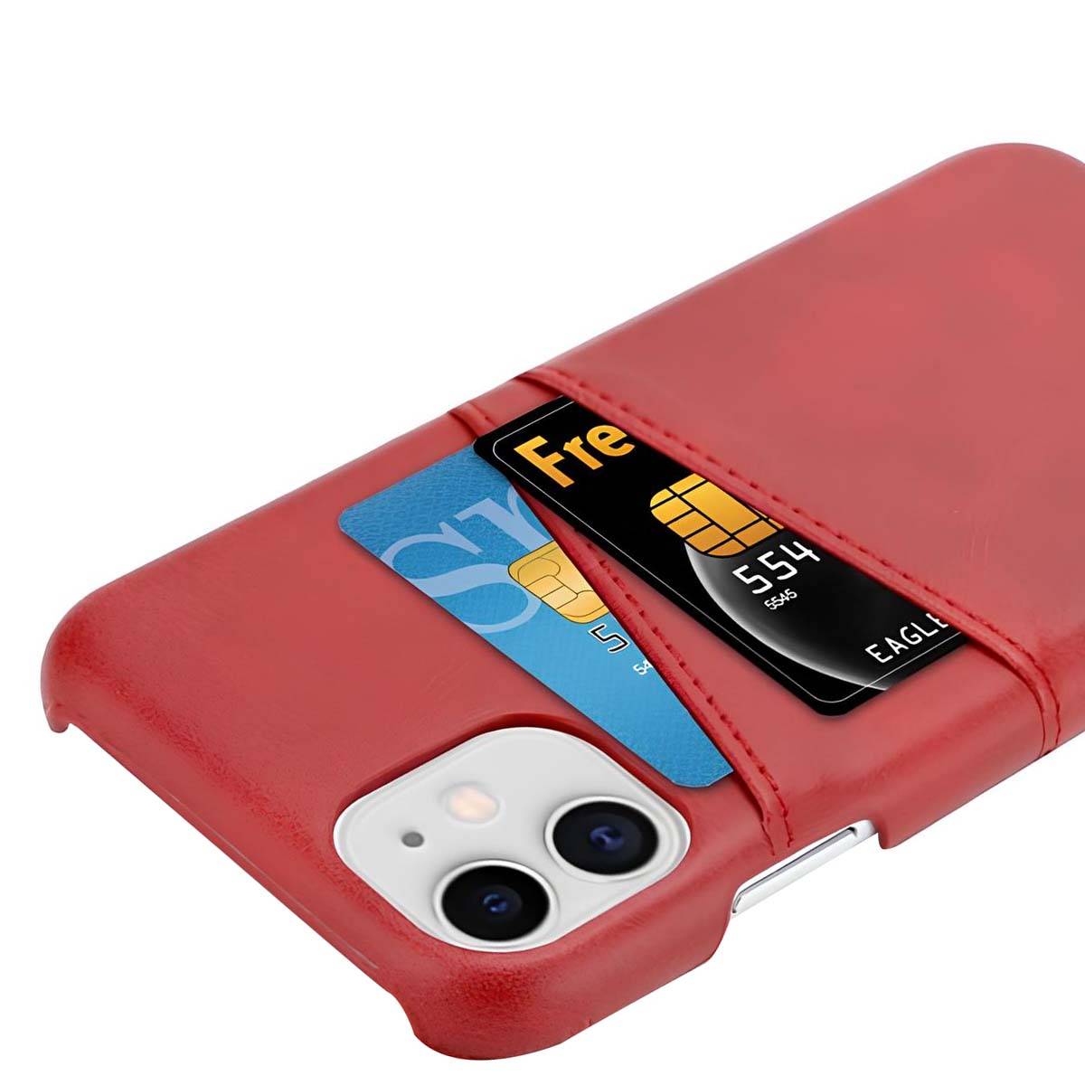 Coque Pour iPhone 11 Pro avec 2 Porte-Cartes Compatible Qi en Cuir écologique-3