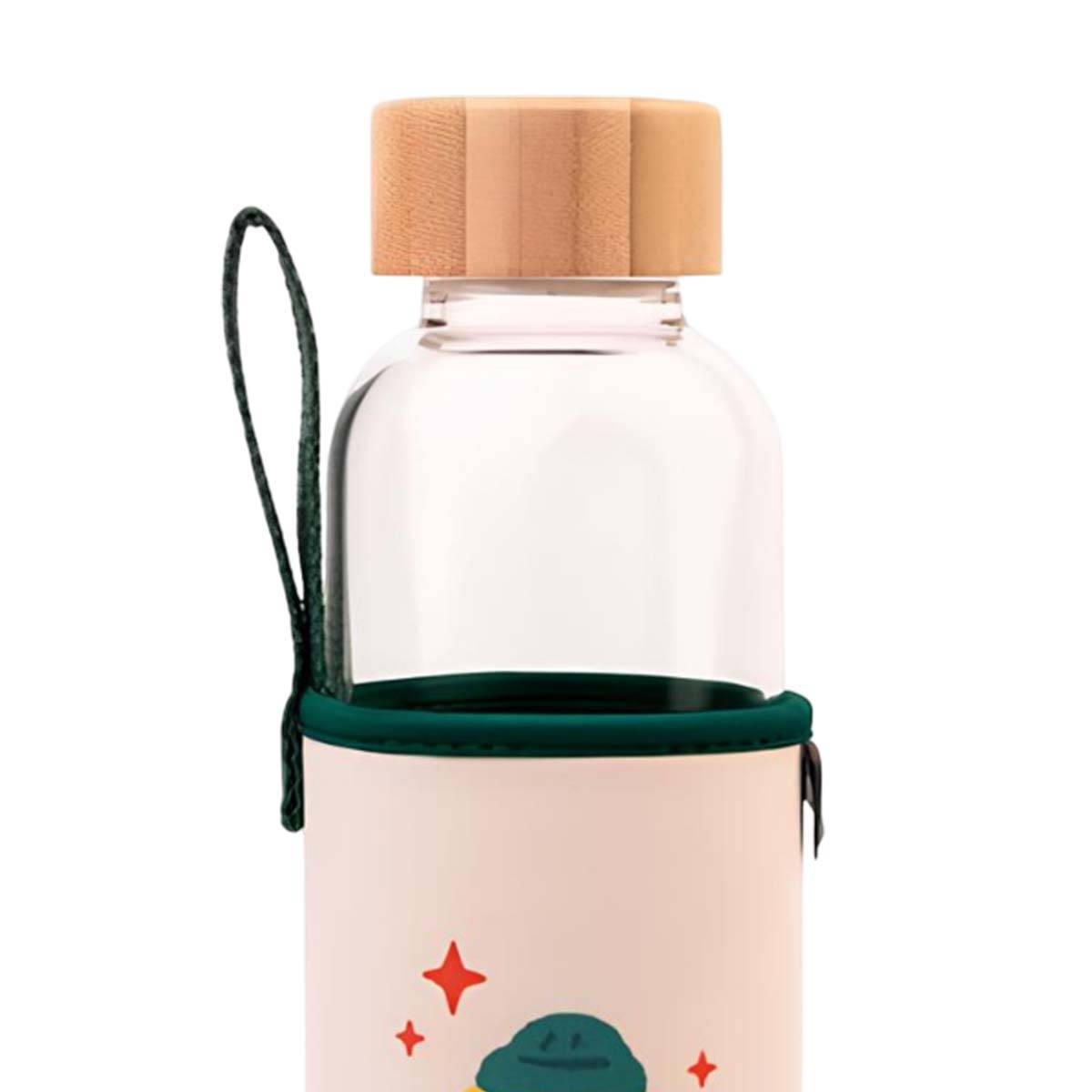 Gourde en Verre 500ml Réutilisable Motif CHIMMY avec Étui-2