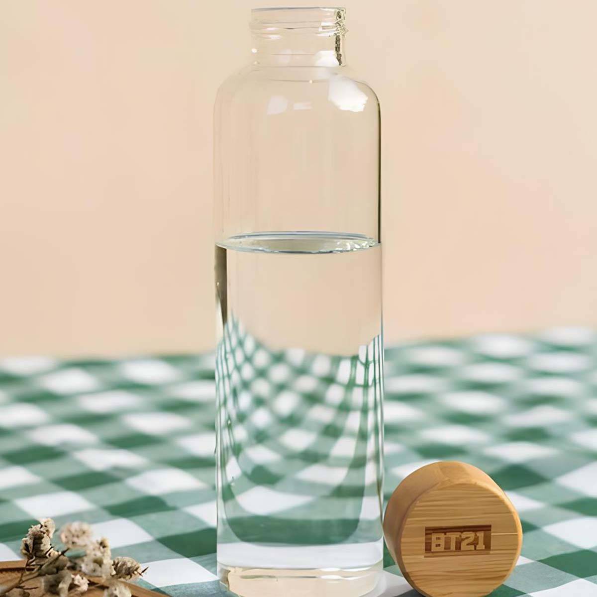Gourde en Verre 500ml Réutilisable Motif KOYA avec Étui-1