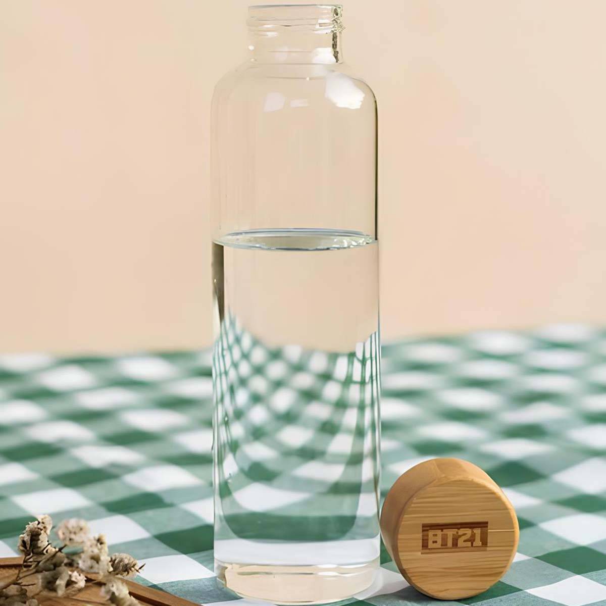 Gourde en Verre 500ml Réutilisable Motif MANG avec Étui-3