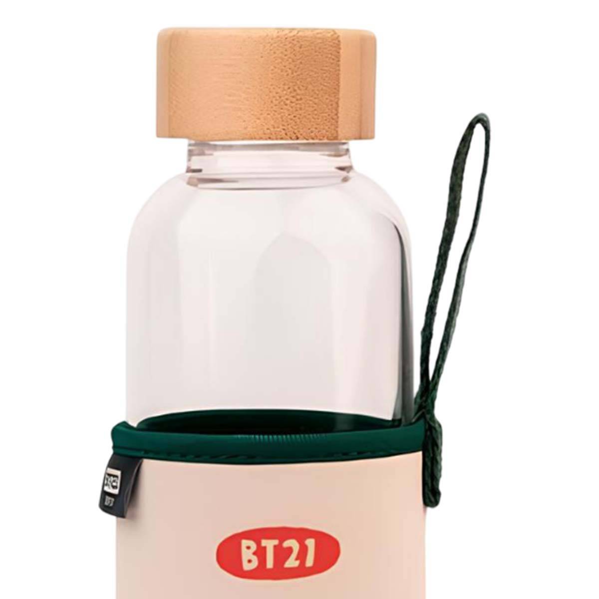 Gourde en Verre 500ml Réutilisable Motif KOYA avec Étui-2