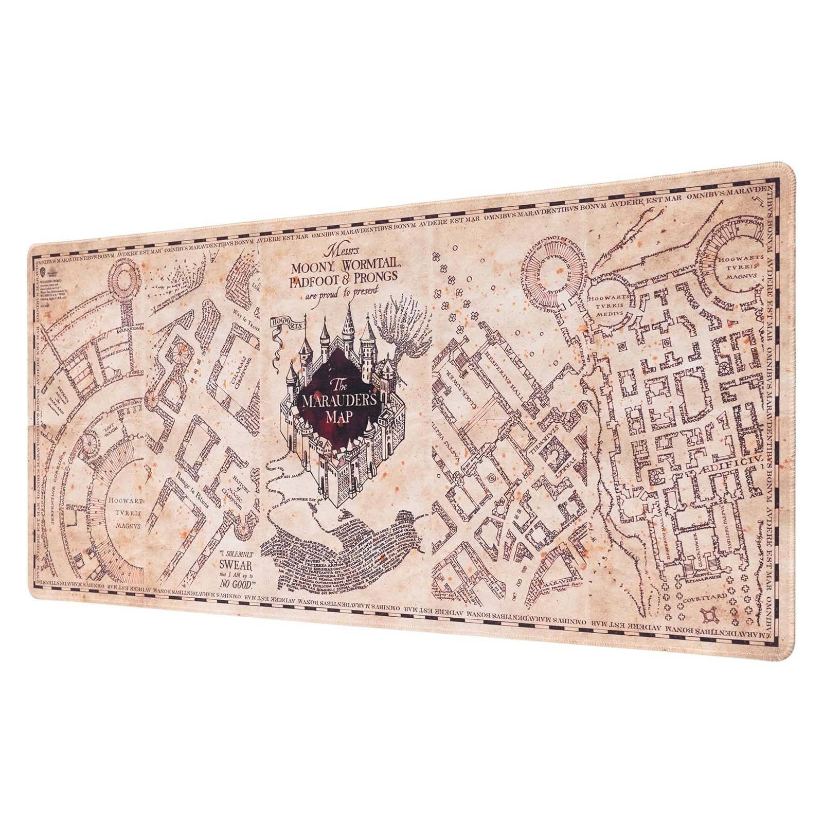 Tapis de Souris XXL Gamer Antidérapant motif Carte du Maraudeur-0