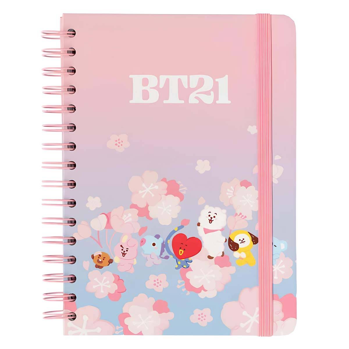 Cahier A5 Rigide à Spirale 180 Pages Motif Pointillées BT21-0