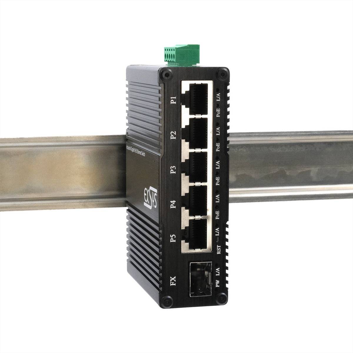 Exsys EX-62030MPoE-SFP EXSYS EX-62030MPoE-SFP-5+1 Port Industri Switch réseau-3
