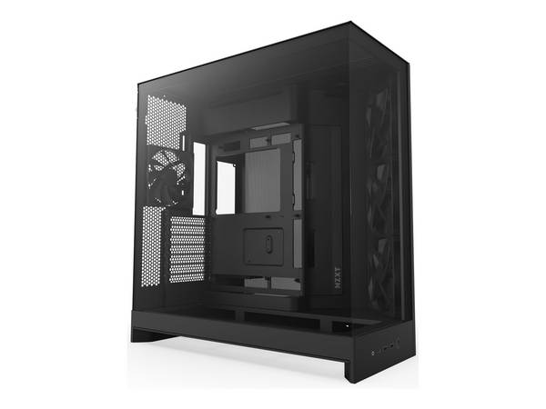 NZXT H9 Flow, Midi Tower, PC, Noir, ATX, EATX, micro ATX, Mini-ITX, Mesh, SGCC, Verre trempé, 16,5 cm