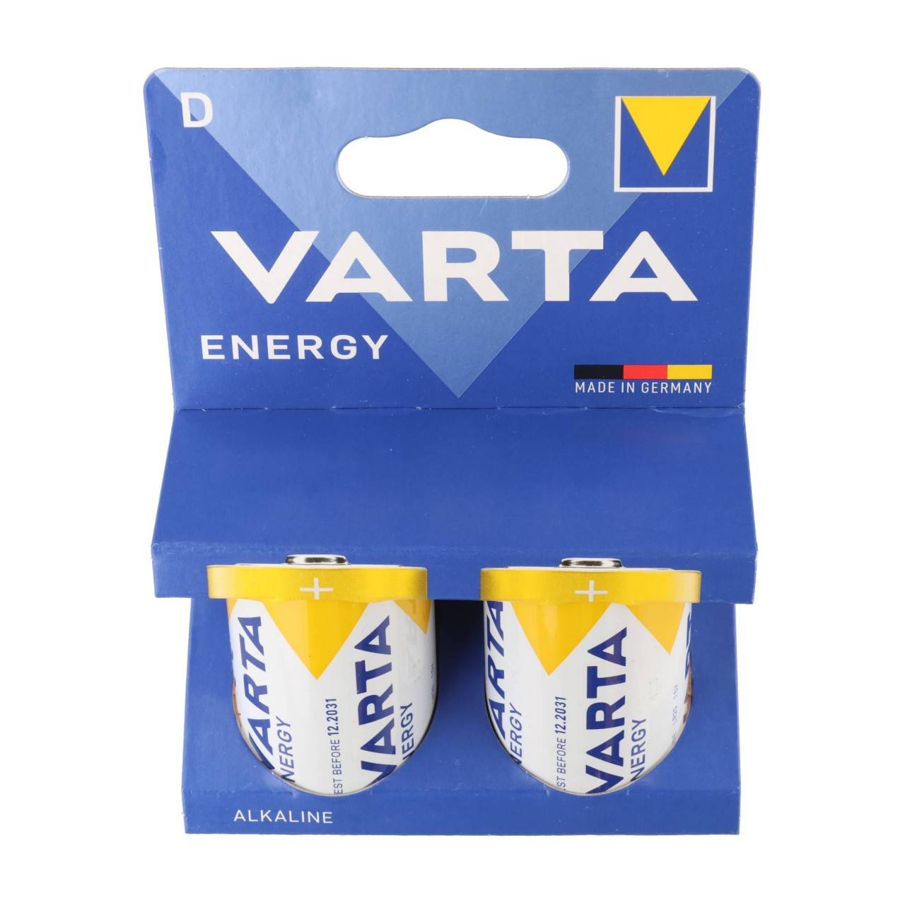 Piles alcalines Varta, mono-D, LR20, 1,5 V, blister de vente au détail (paquet de 2)-2