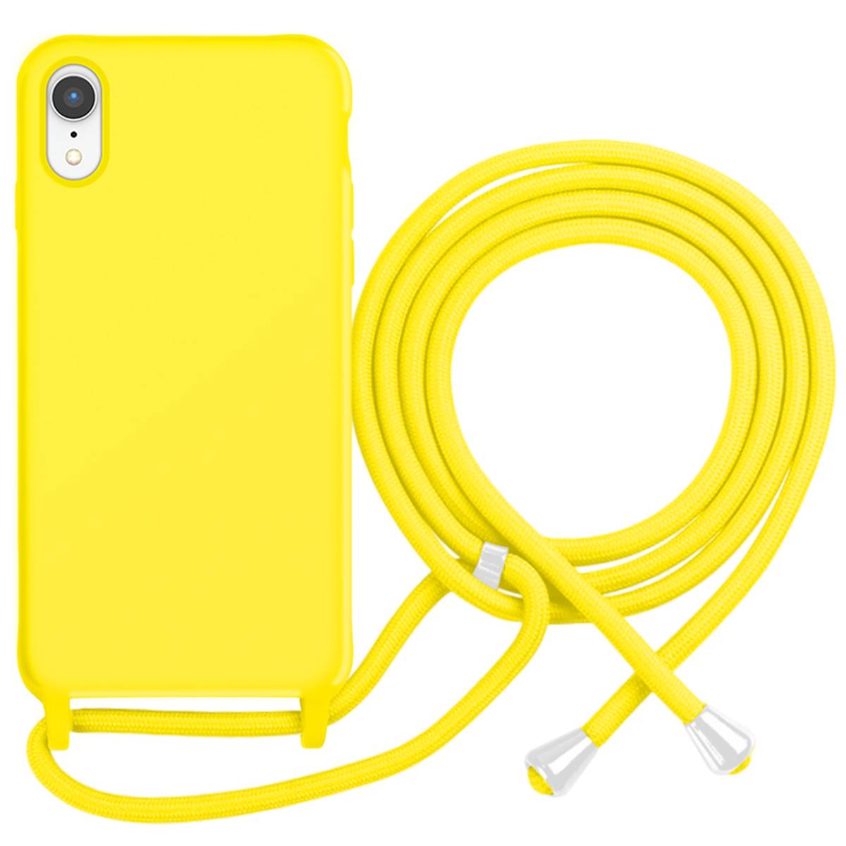 Coque pour iPhone XR en TPU Premium Color Lace avec Cordon Tour de Cou-0