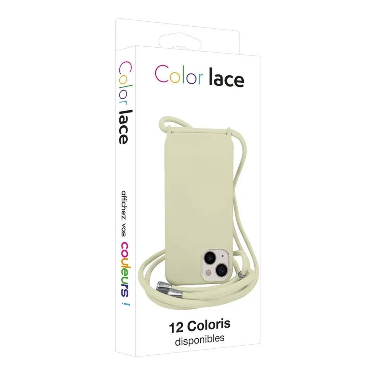Coque pour iPhone 13 en TPU Premium Color Lace avec Cordon Tour de Cou-2