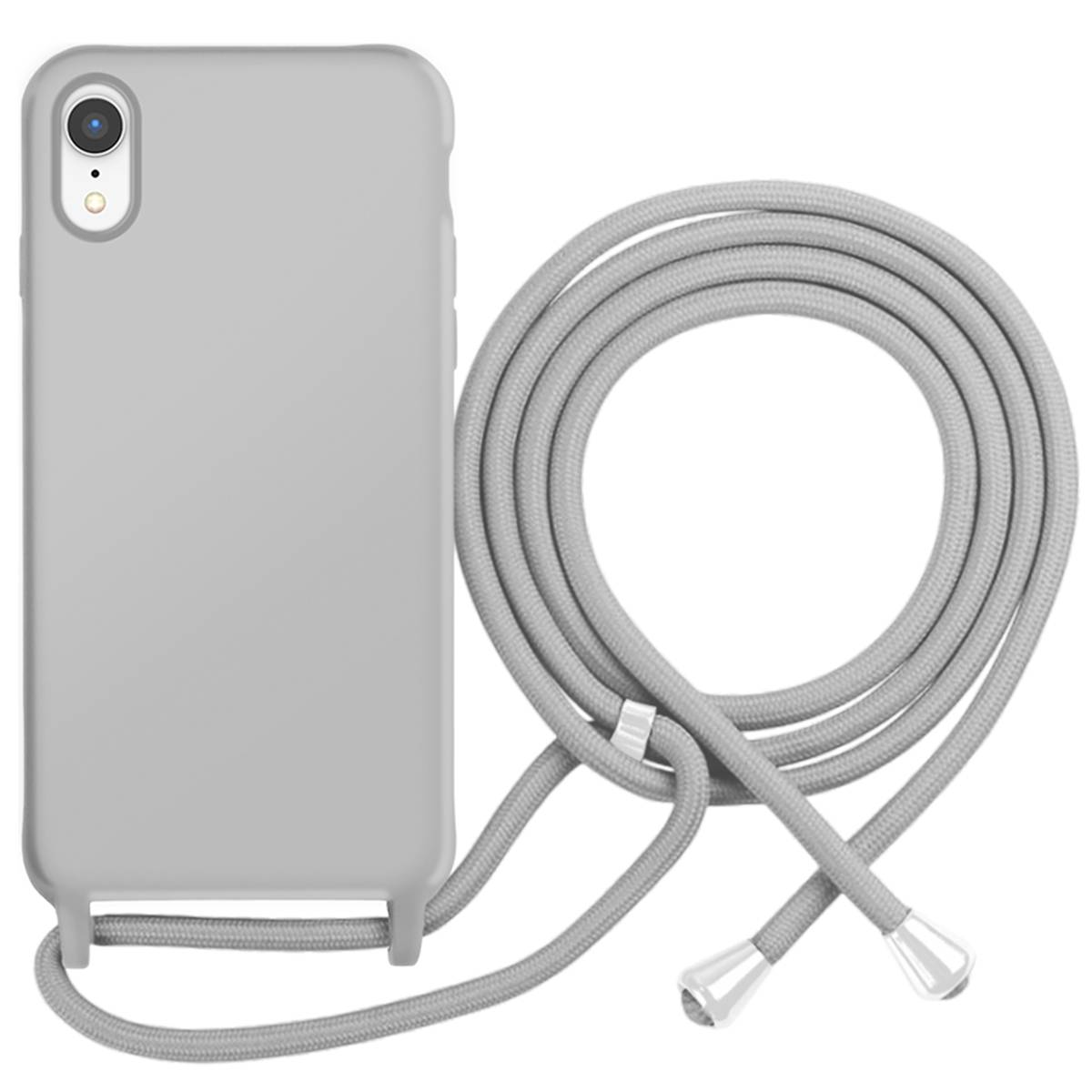 Coque pour iPhone XR en TPU Premium Color Lace avec Cordon Tour de Cou-0