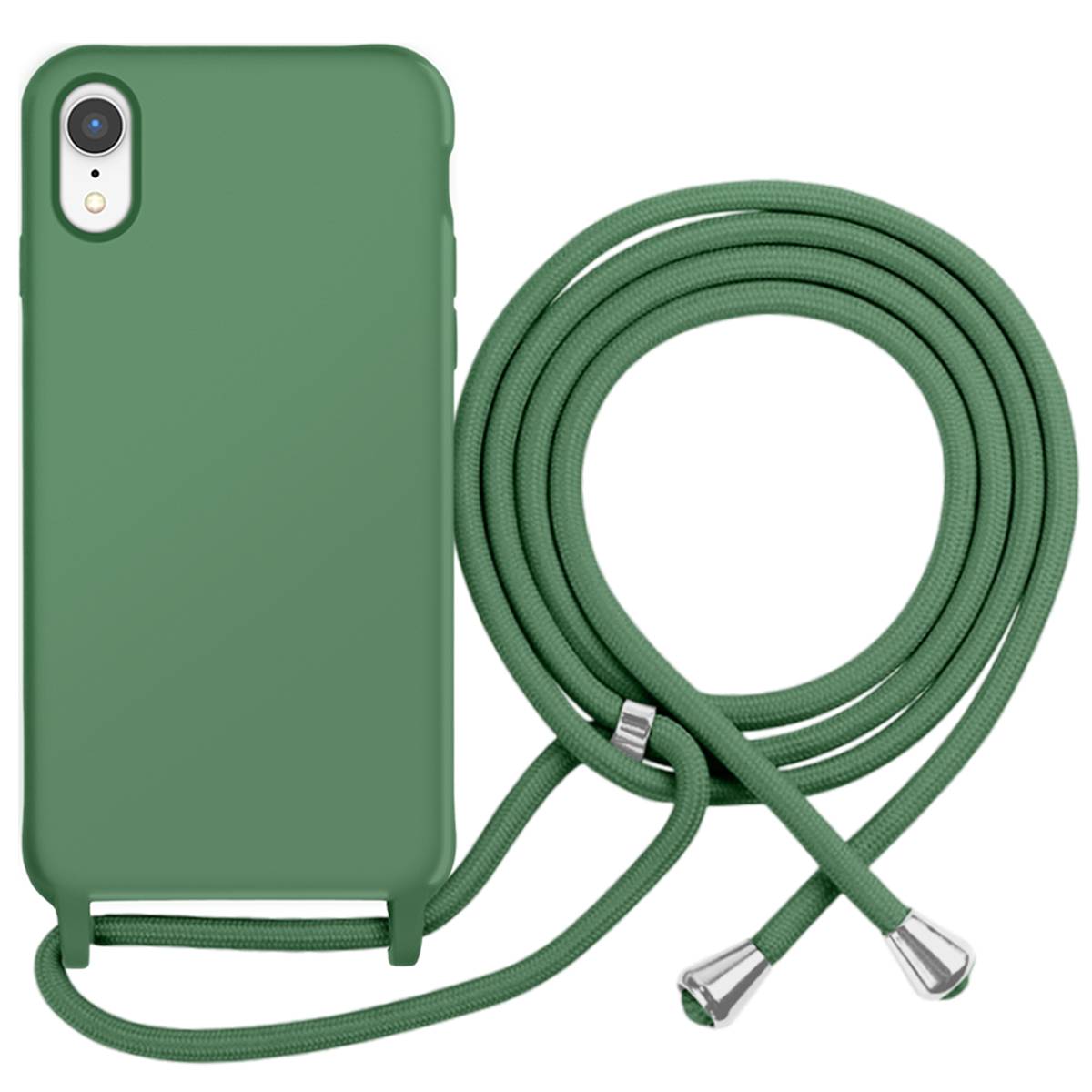 Coque pour iPhone XR en TPU Premium Color Lace avec Cordon Tour de Cou-0