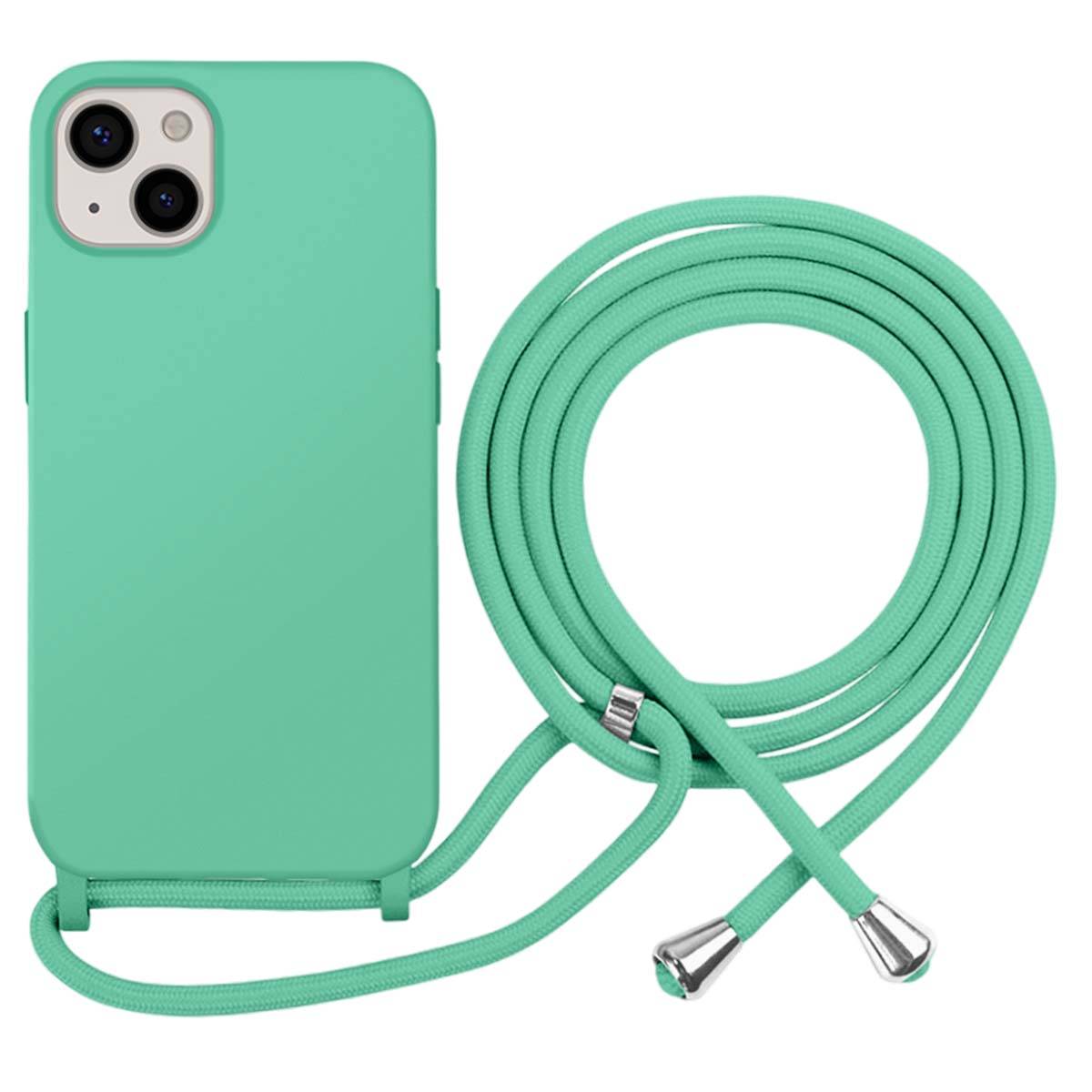 Coque pour iPhone 14 en TPU Premium Color Lace avec Cordon Tour de Cou-4