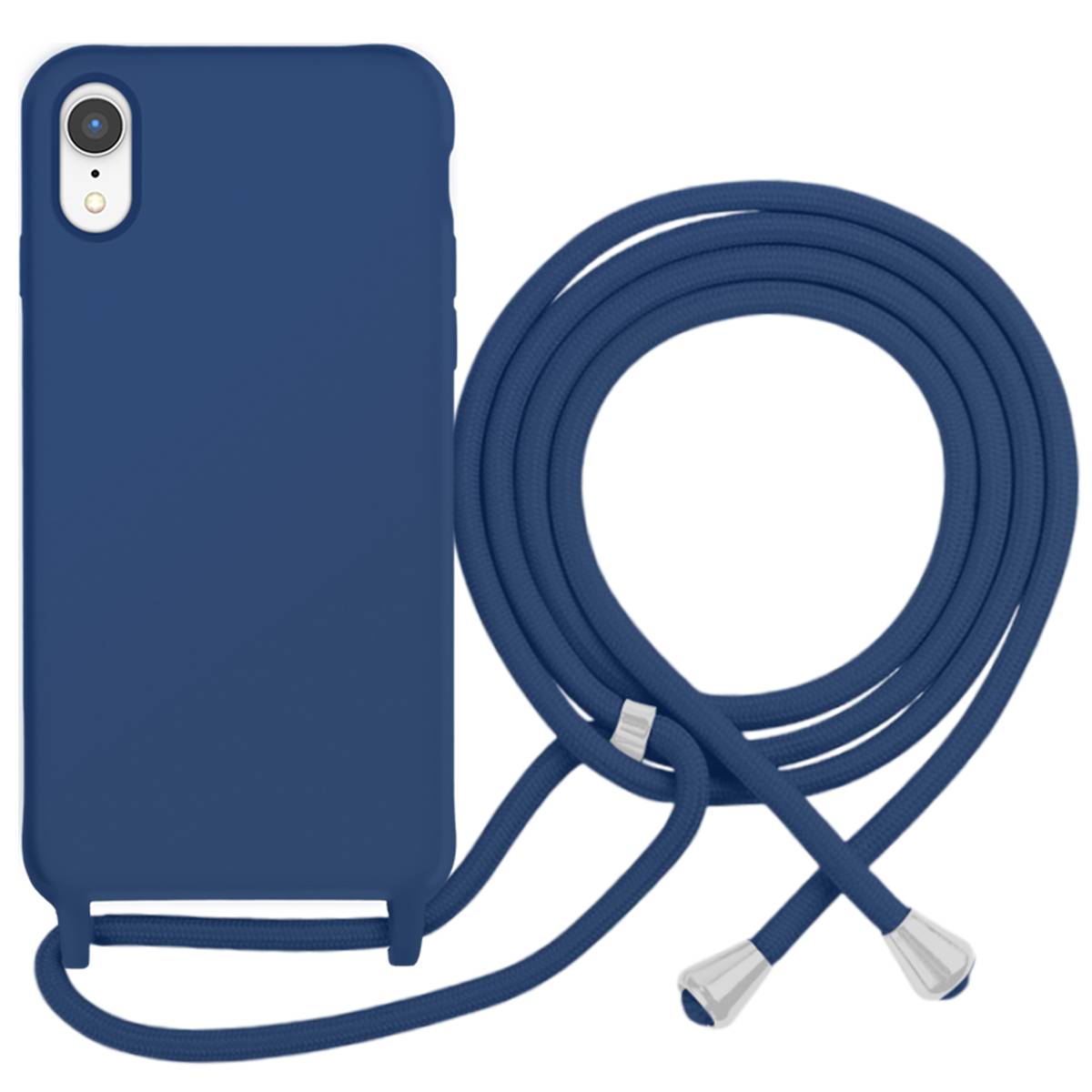 Coque pour iPhone XR en TPU Premium Color Lace avec Cordon Tour de Cou-0