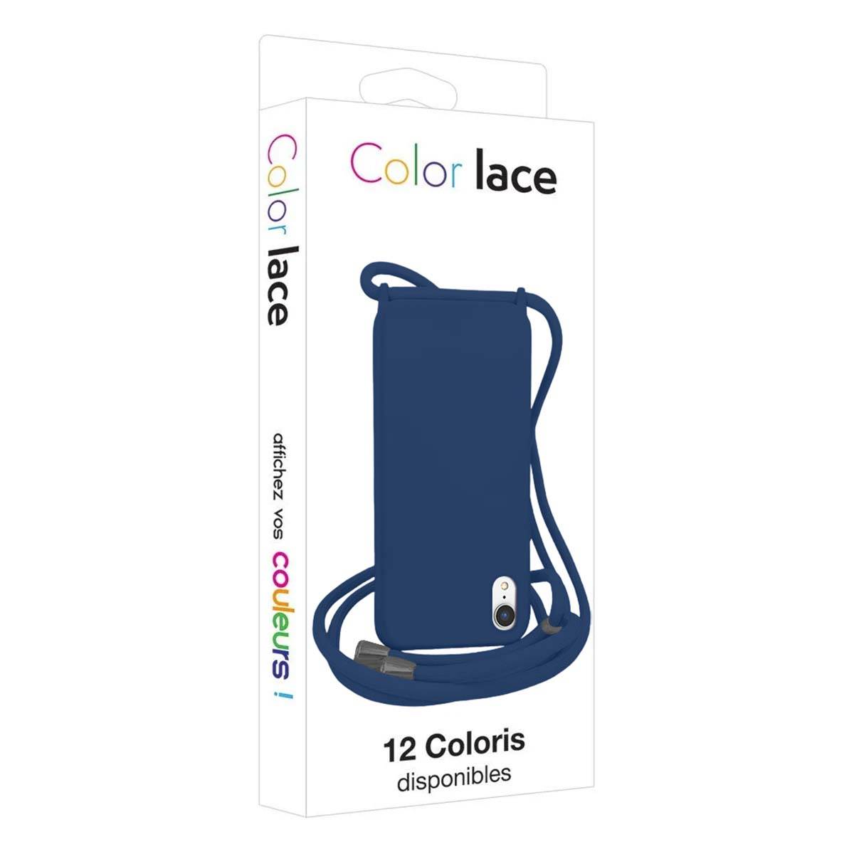Coque pour iPhone XR en TPU Premium Color Lace avec Cordon Tour de Cou-4