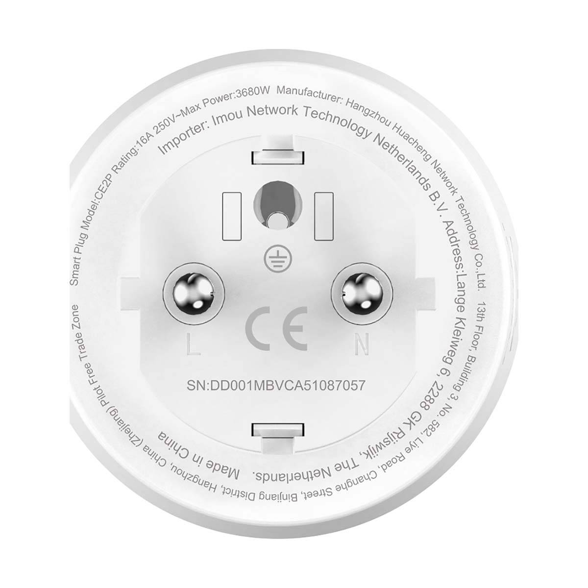 Prise Connectée Wi-Fi Smart Plug Matter 16A 3680W Wattmètre Type E/F-3