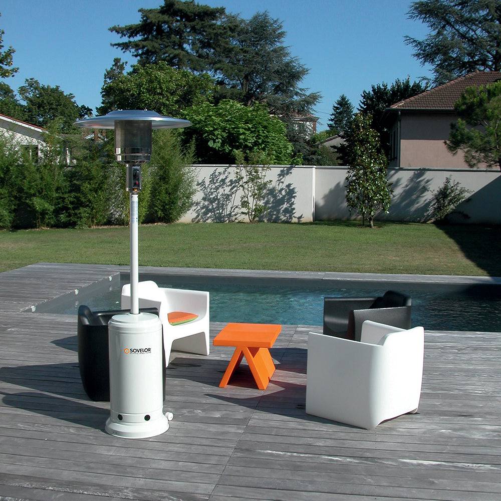 Parasol chauffant mobiles au gaz, Inox - SOVELOR BRASILIA MI-1