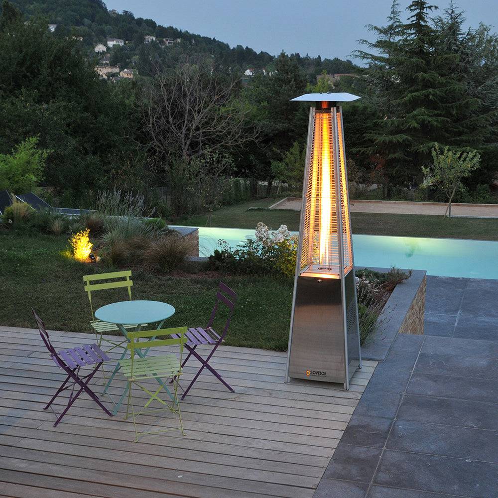Parasol chauffant mobile au gaz propane 5 à 13 KW - SOVELOR LOUXOR-1