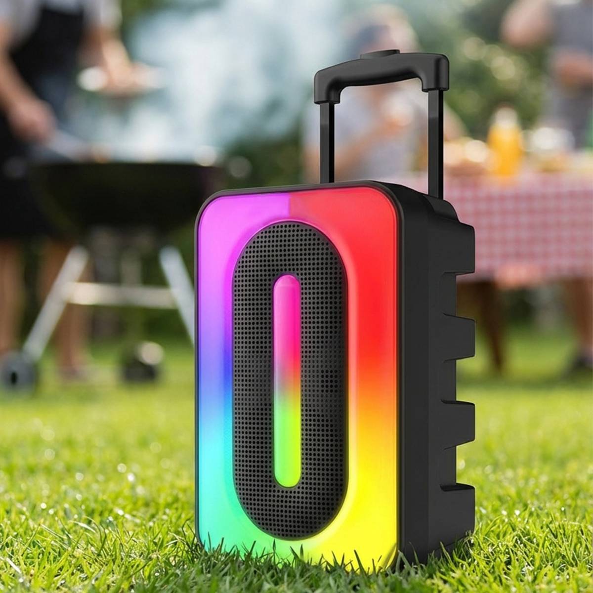 Enceinte Bluetooth Portable Lumineuse 2x Haut-parleurs 5W avec Micro-1