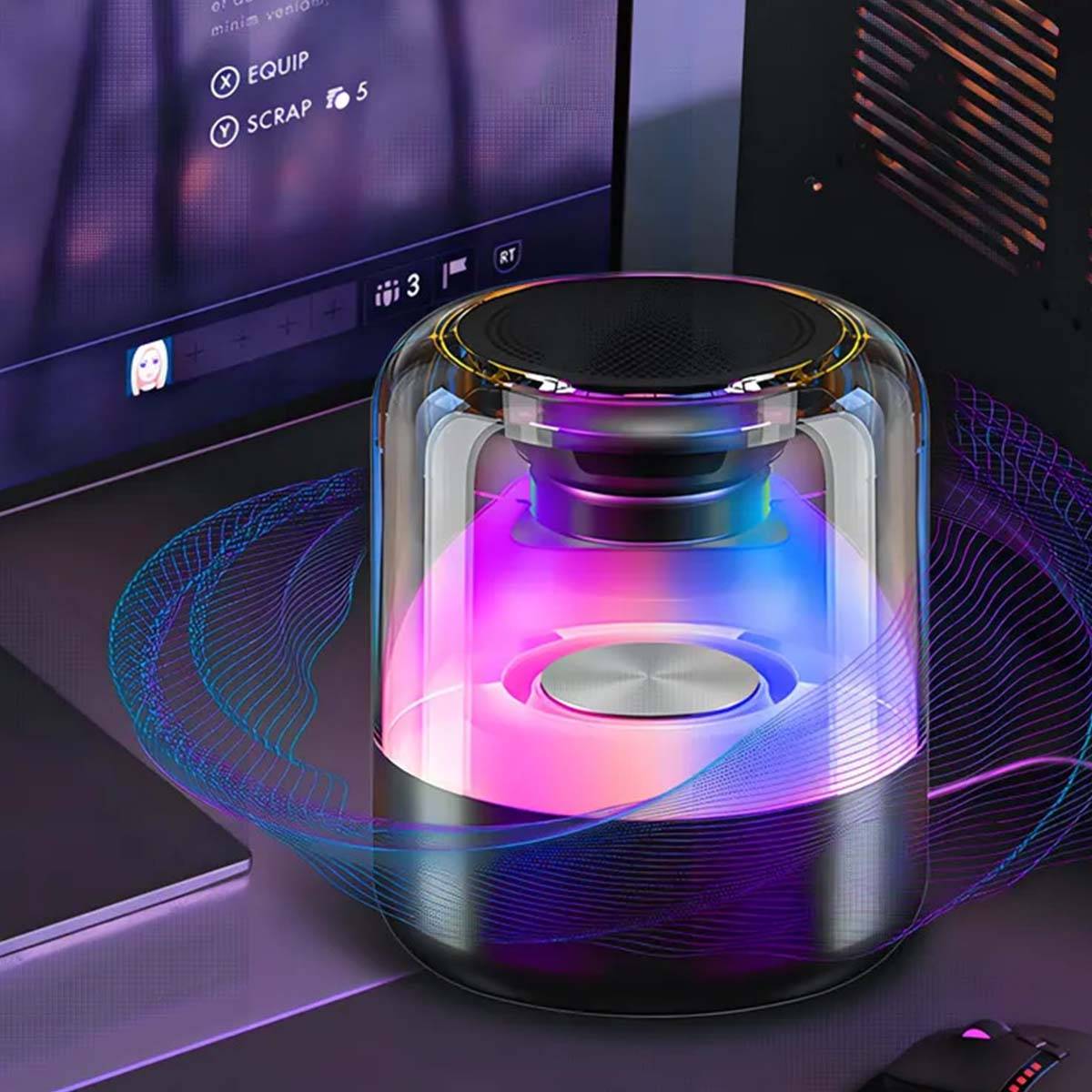 Enceinte Bluetooth 5W Portable avec Éclairage LED RGB-1