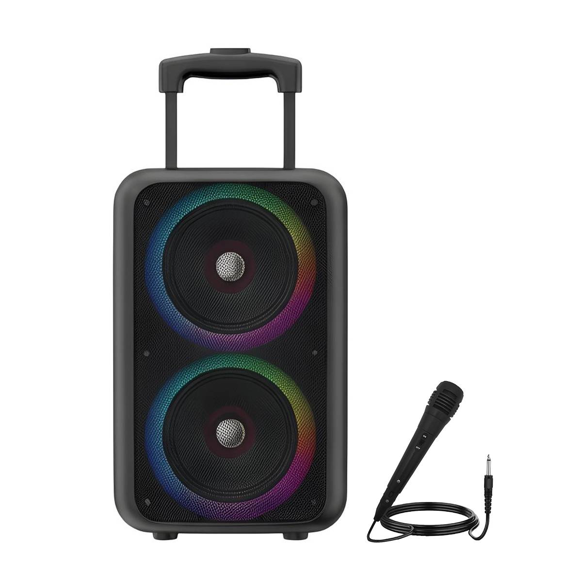 Enceinte Bluetooth Portable 41×26cm Lumineuse 2x Haut-parleurs 5W avec Micro-0
