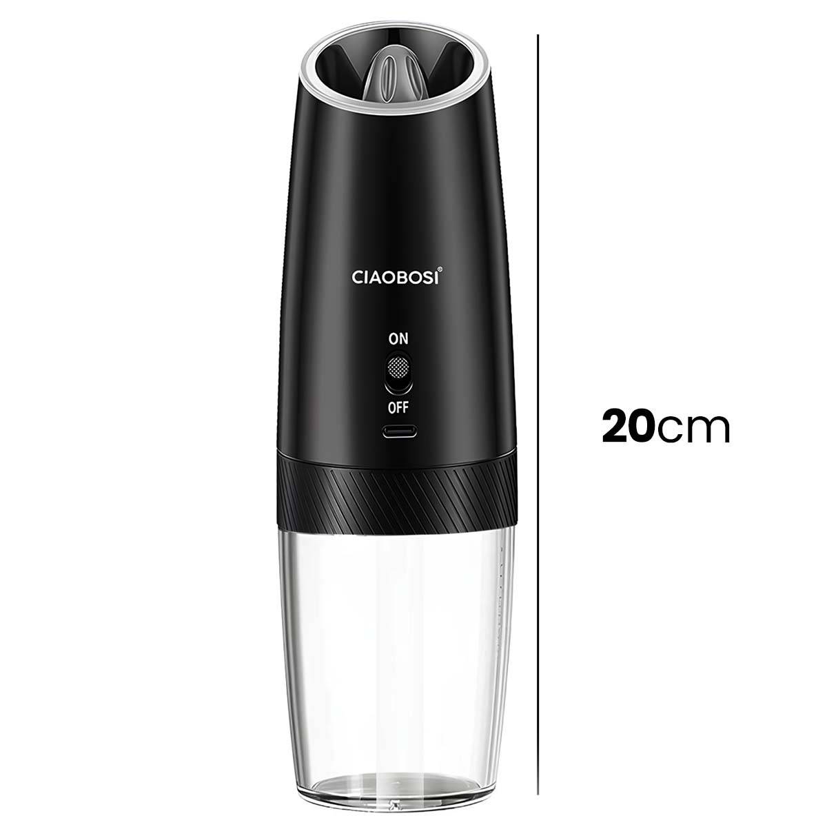 Moulin Électrique Rechargeable à Gravité pour Poivre et Sel-4