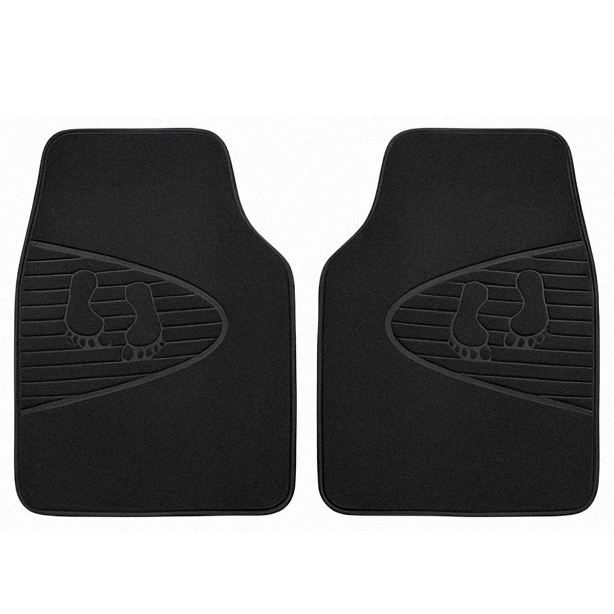 Ensemble de Tapis de Sol Automobile Universels 4 pièces en PVC Floqué 41×64cm-4