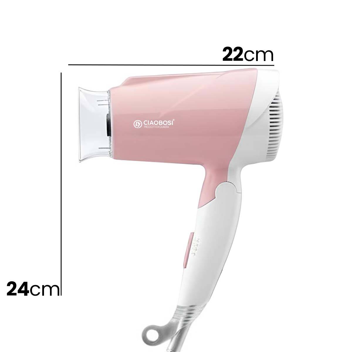 Sèche-Cheveux Ionique Compact 1300W avec 3 Réglages et Séchage Rapide-3