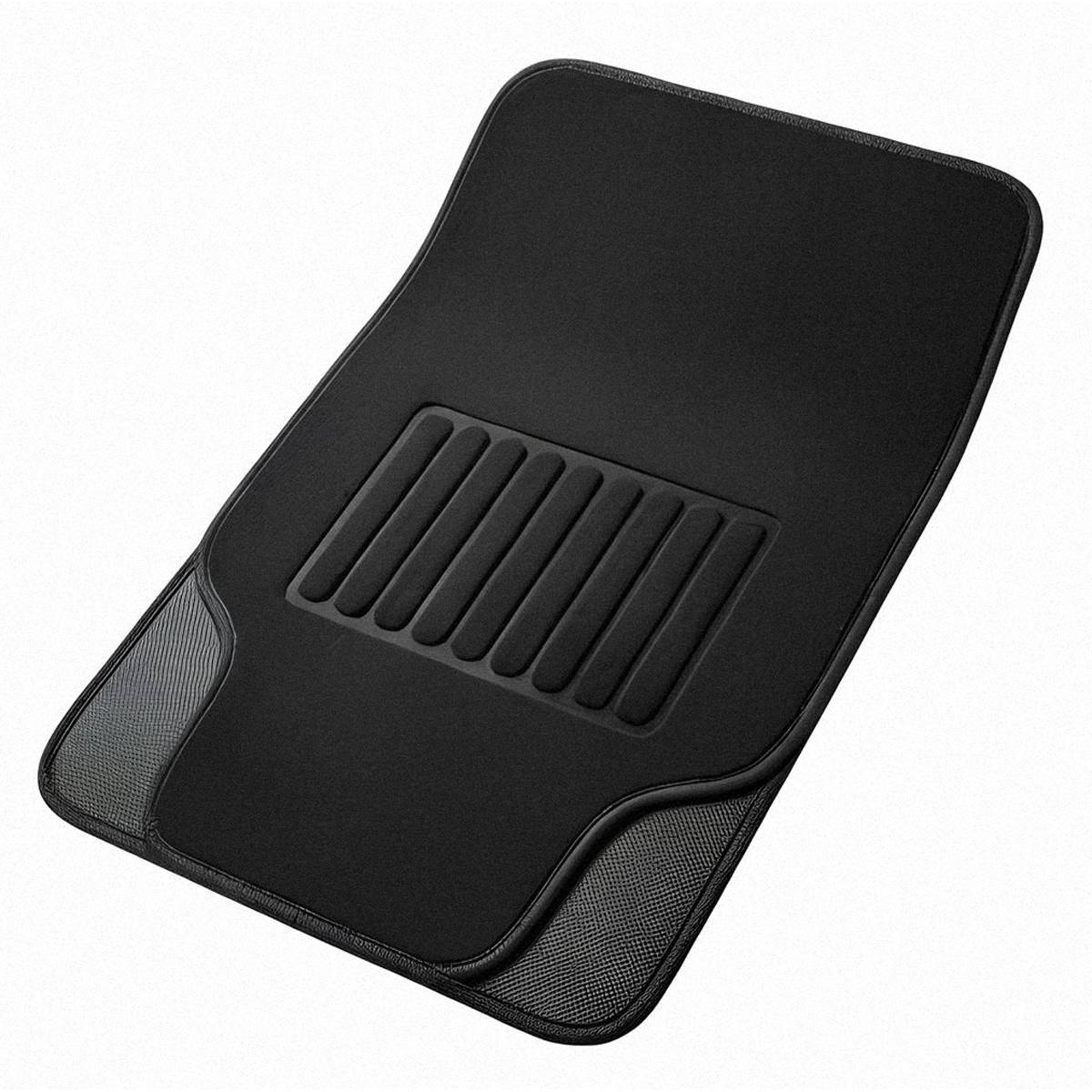 Ensemble de Tapis de Sol Automobile Universels 4 pièces en PVC Floqué 48×74cm-3