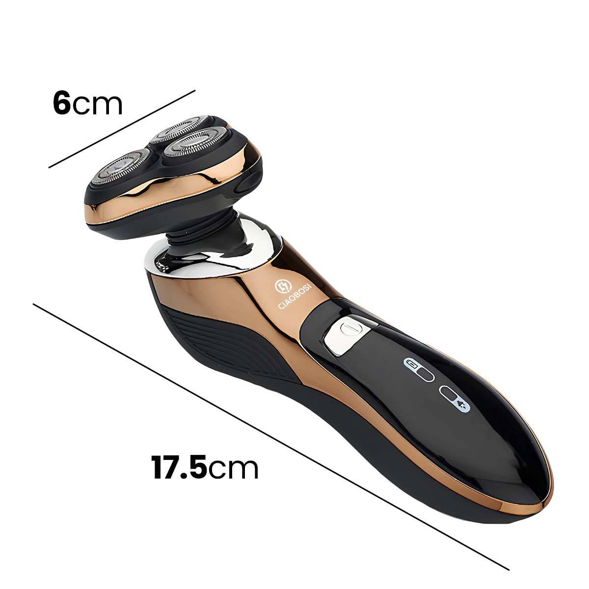 Rasoir Électrique Rechargeable avec Double Anneau Rotatif Usage à Sec ou Humide-3