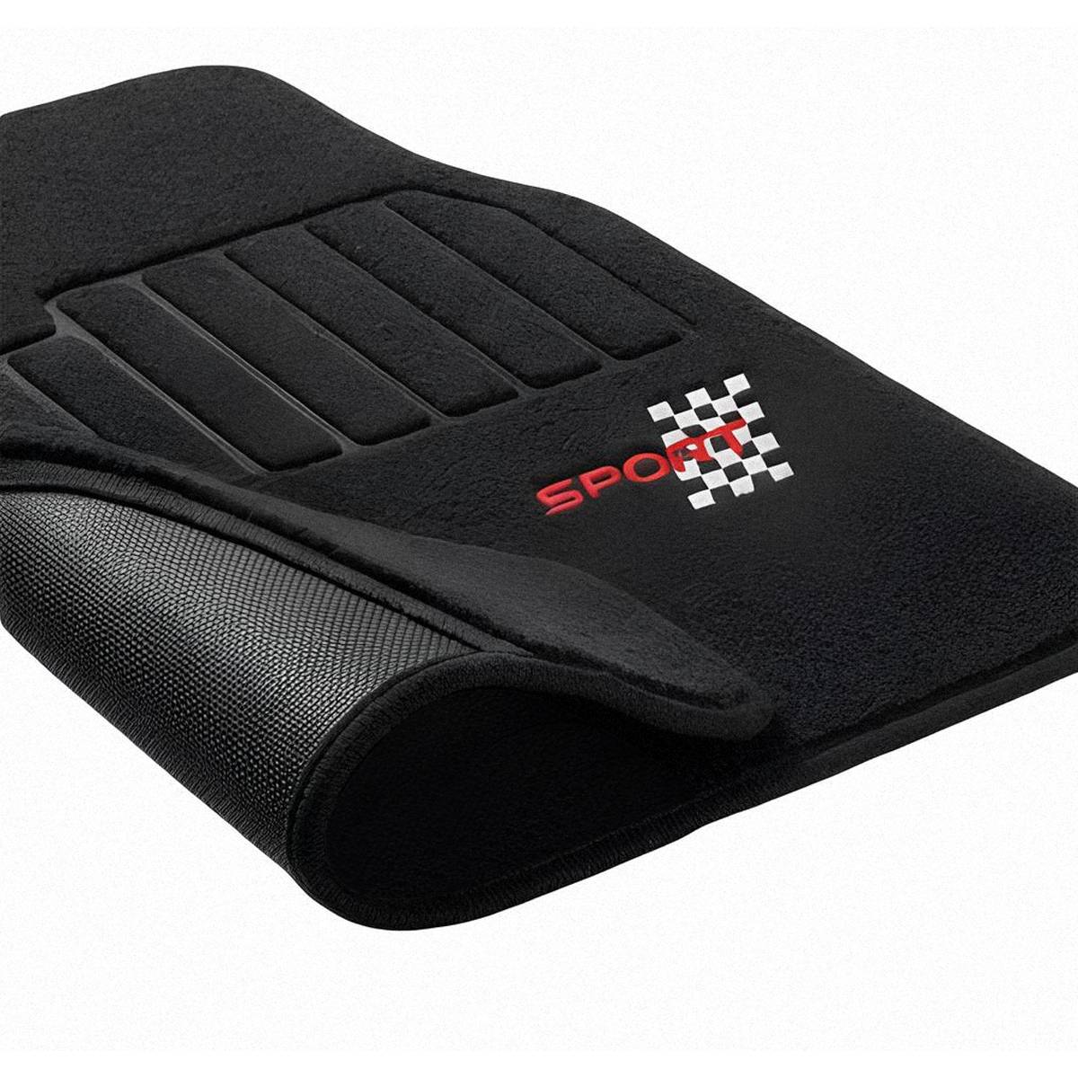 Ensemble de Tapis de Sol Automobile Universels 4 pièces en PVC Floqué 40×61cm-3