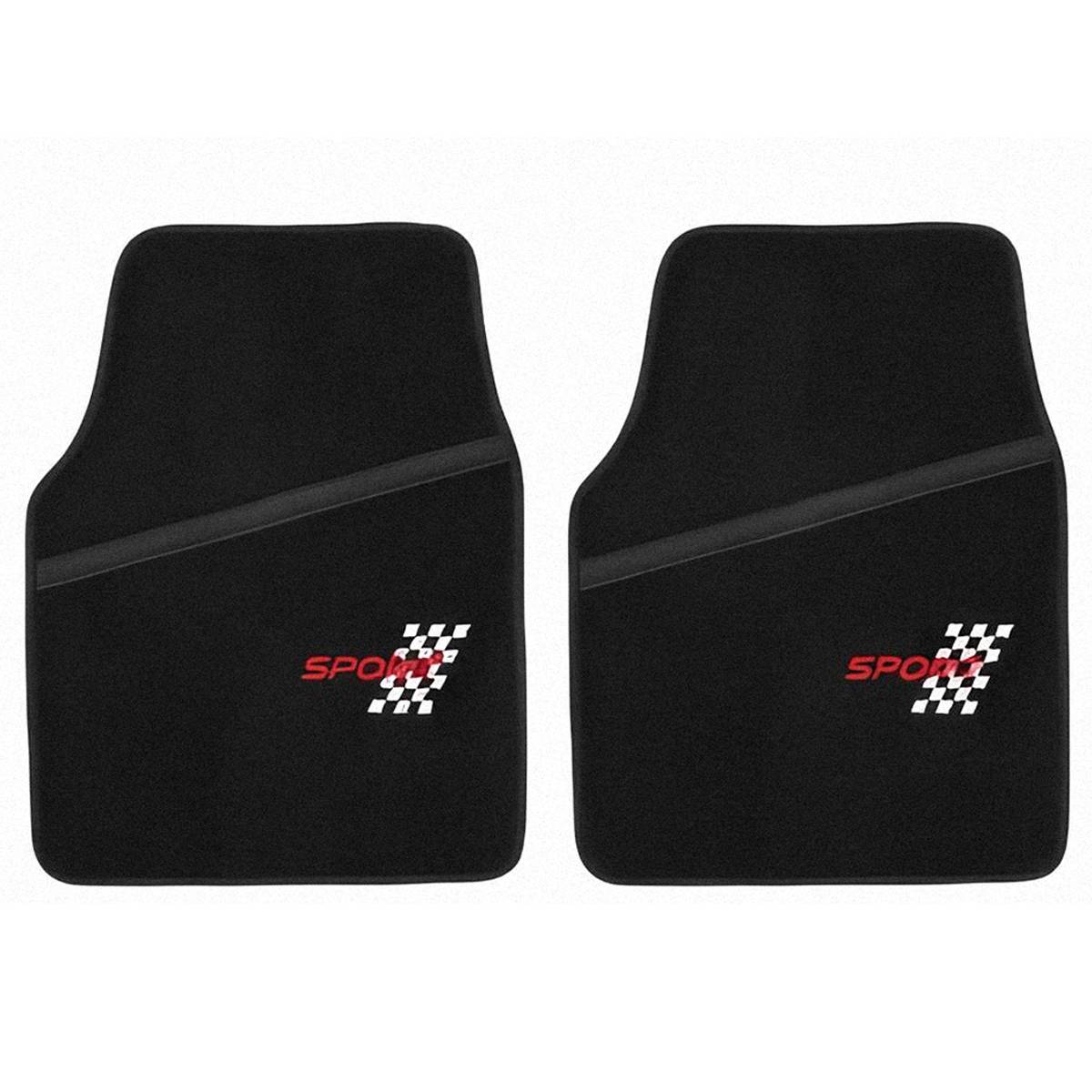 Ensemble de Tapis de Sol Automobile Universels 4 pièces en PVC Floqué 40×61cm-4