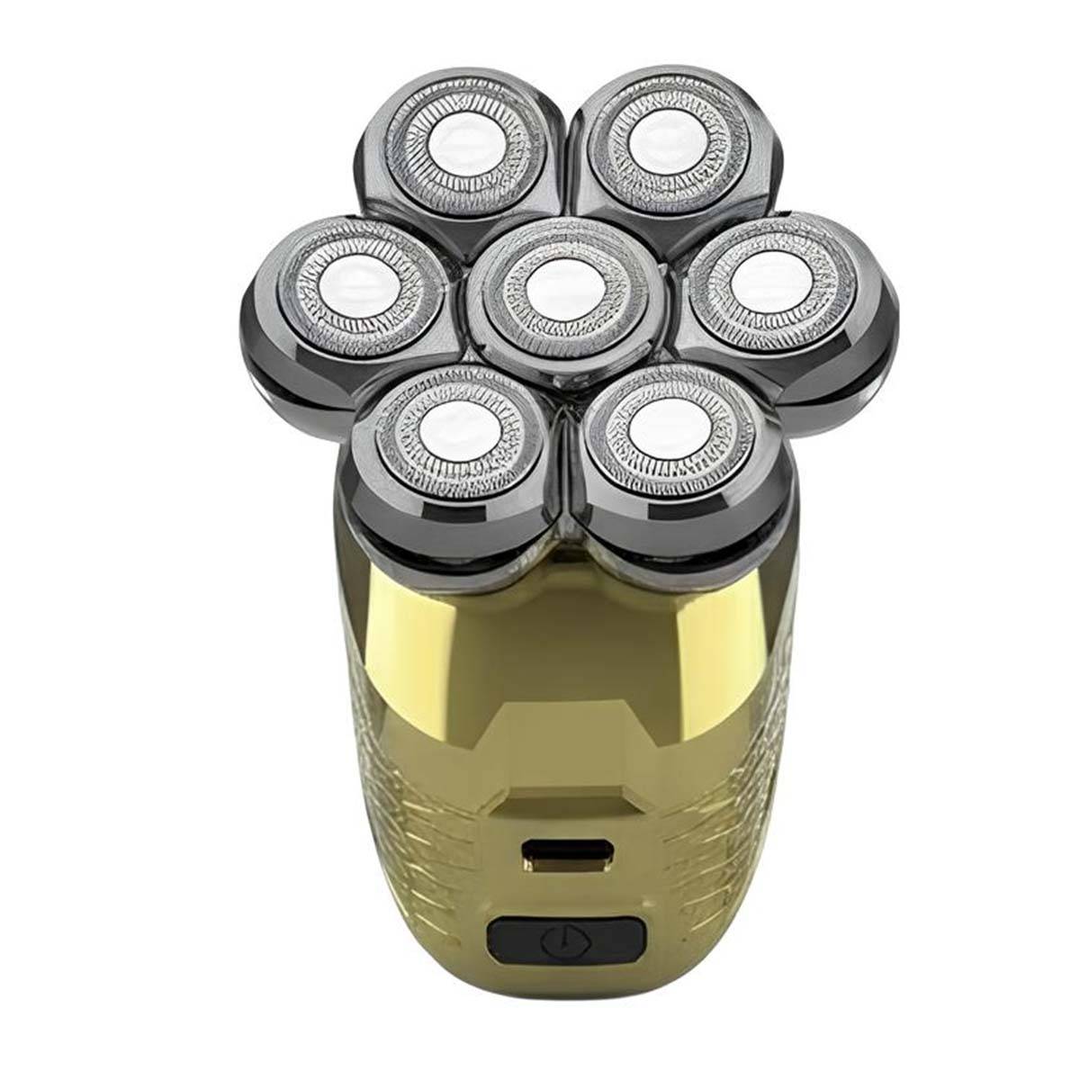 Rasoir Électrique 7 Têtes Rotatives Précis Rechargeable en Mode Humide et Sec-1