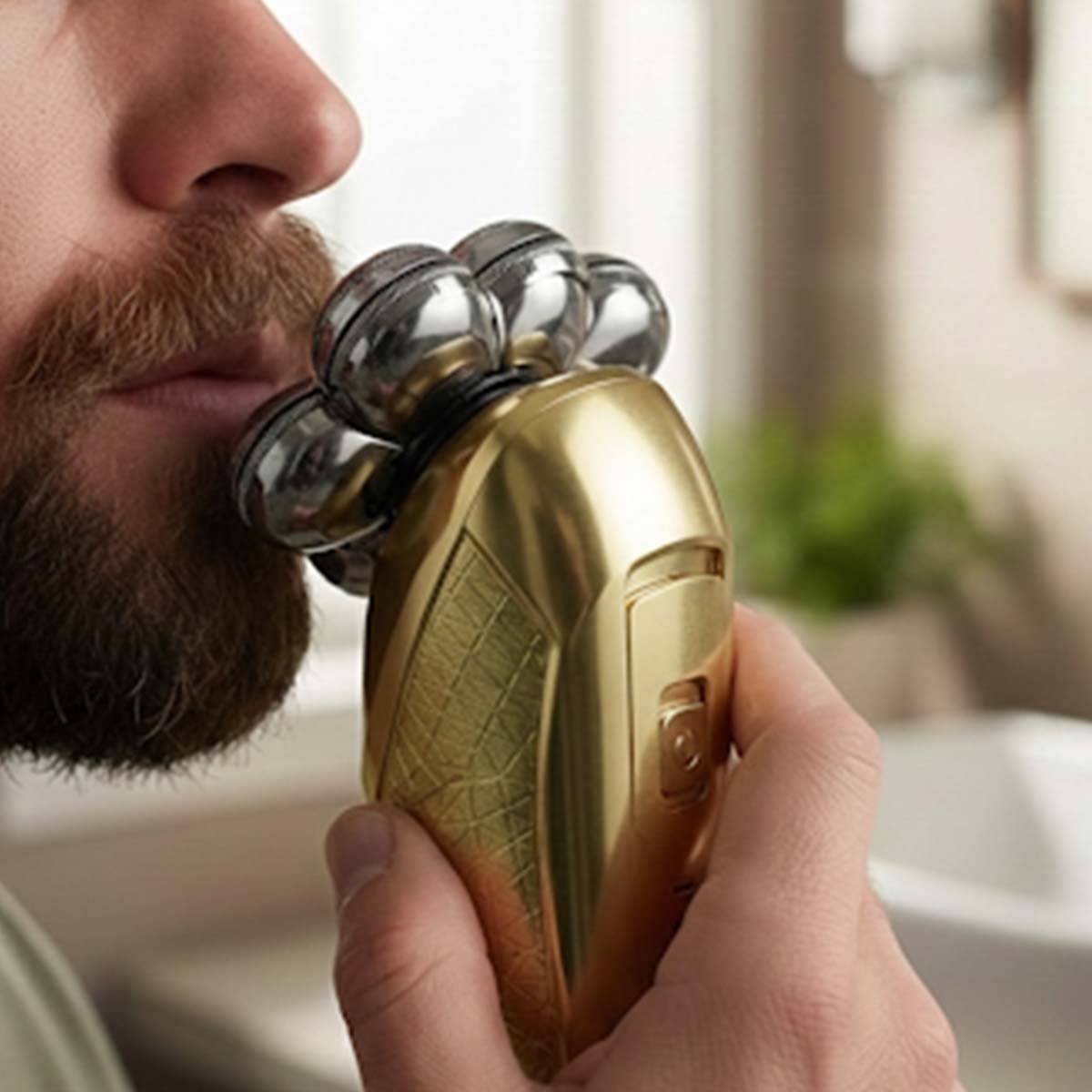 Rasoir Électrique 7 Têtes Rotatives Précis Rechargeable en Mode Humide et Sec-2