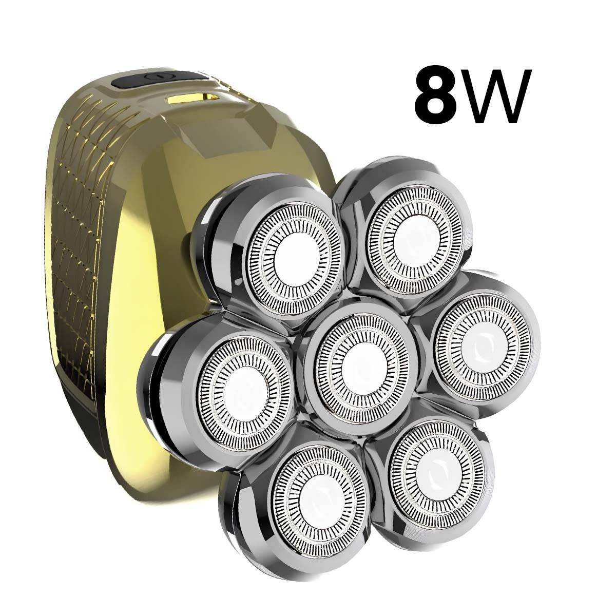 Rasoir Électrique 7 Têtes Rotatives Précis Rechargeable en Mode Humide et Sec-4
